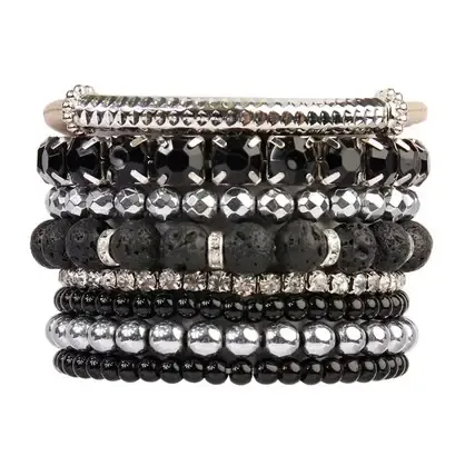 Cool Black Stacker Bracelet