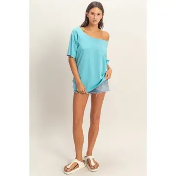 Boat Neck Basic Tee