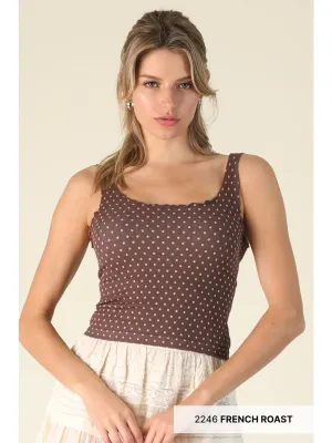 Polka Dot Edge Crop Top