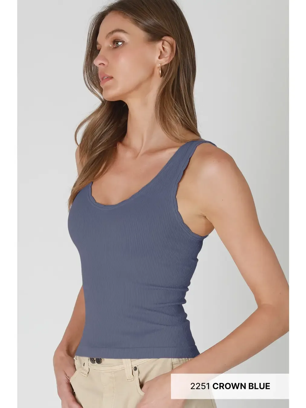 Reversible Scallop Edge Tank Top