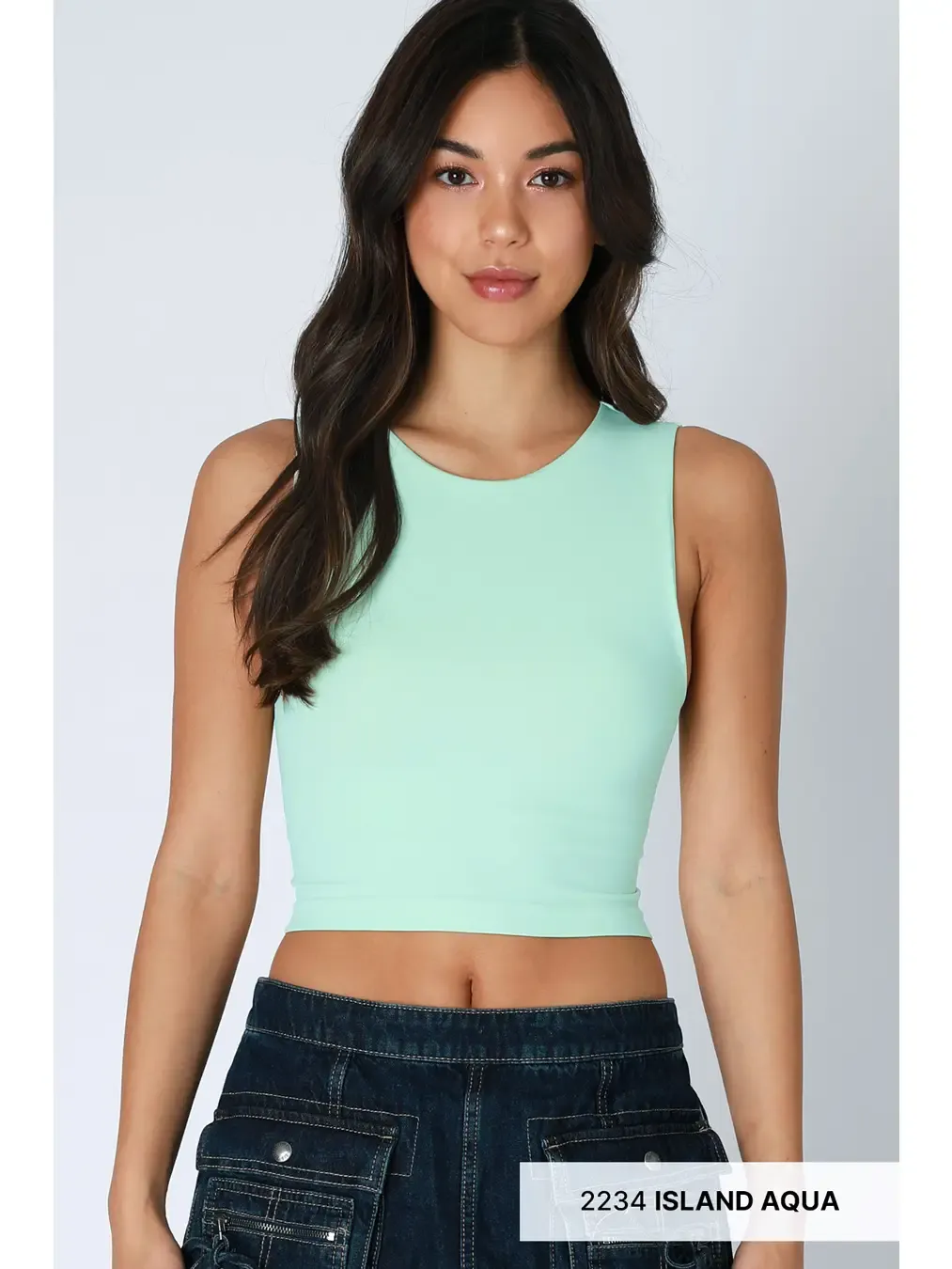Clean Line Crew Neck Crop Top