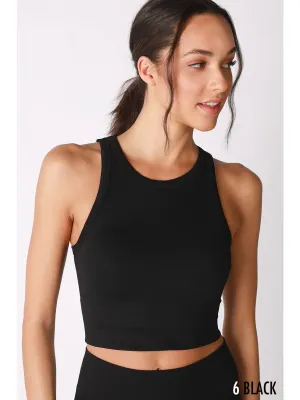 Chevron Highneck Crop Top