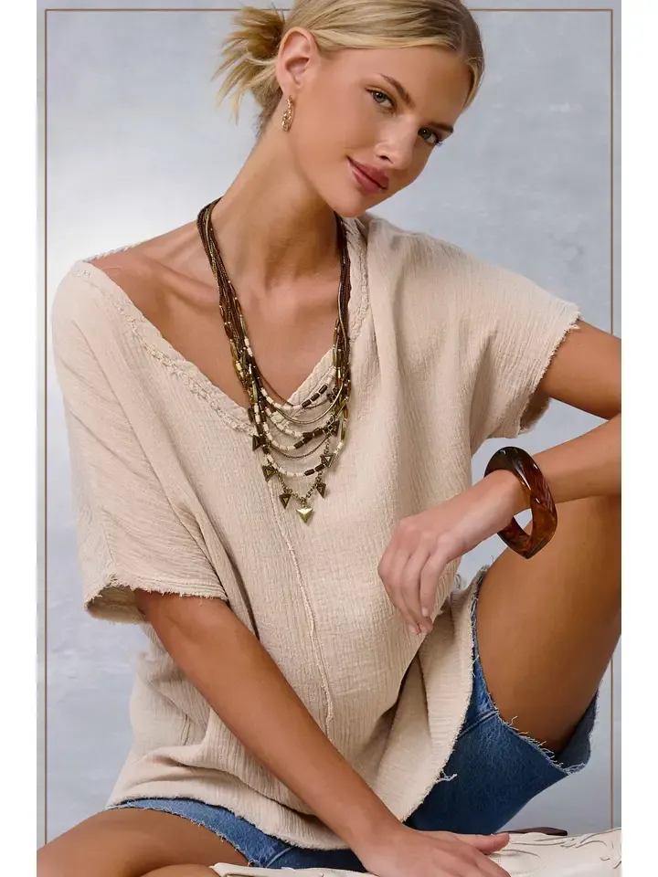 Loose Fit Gauze Top