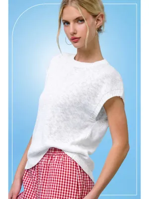 Loose Fit Sleeveless Ribbed Knit Top