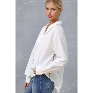 Lady Liberty Button Down Top
