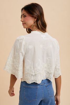 Floral Tie Front Blouse