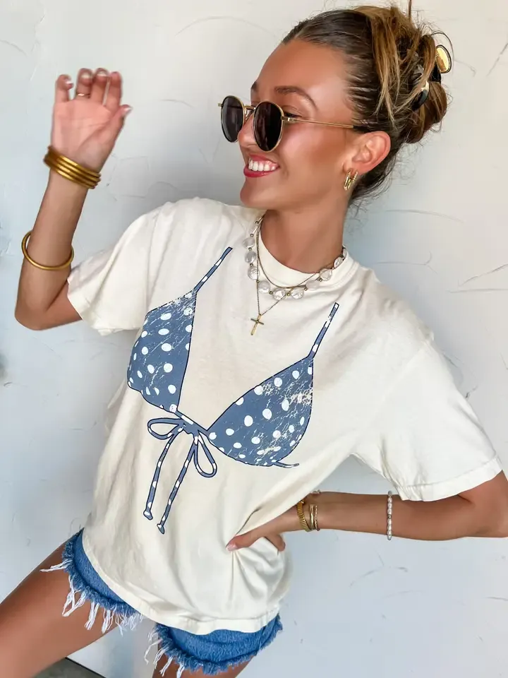 Polka Dot Bikini Top T-shirt