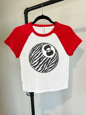 Zebra 8 Ball Baby Tee