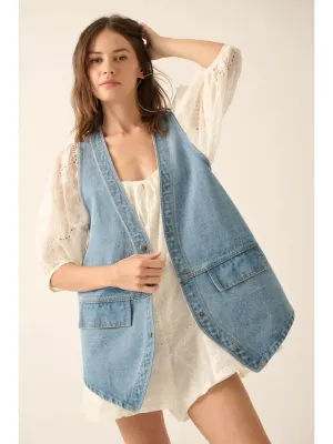 Denim Blues Vest