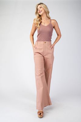 Dusty Pink Flare Pant
