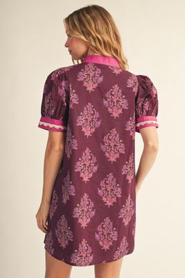 Merlot Scallop Dress
