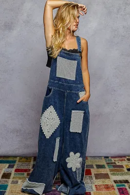 Delany Patchwork Overalls
