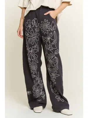 Embri Twill  Embroidered Jean