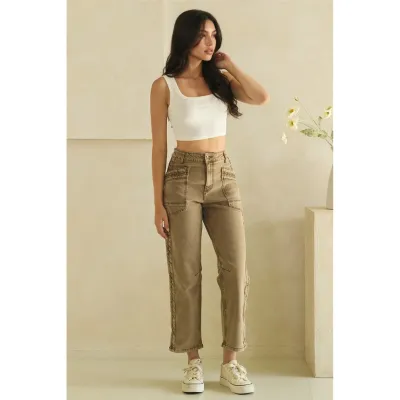 Carmen Embroidered Barrel Pants