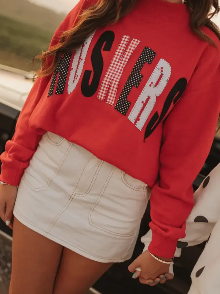 HUSKER Patchwork Mockneck
