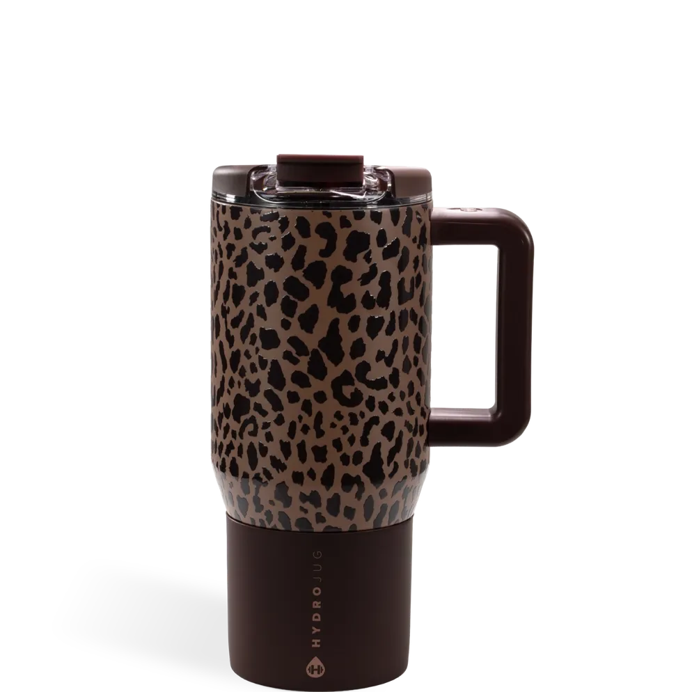Brown Leopard 20 oz Traveler Coffee Mug