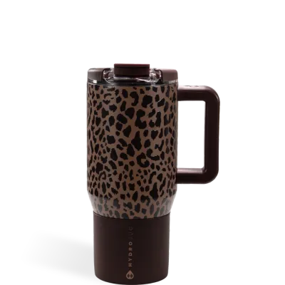 Brown Leopard 20 oz Traveler Coffee Mug