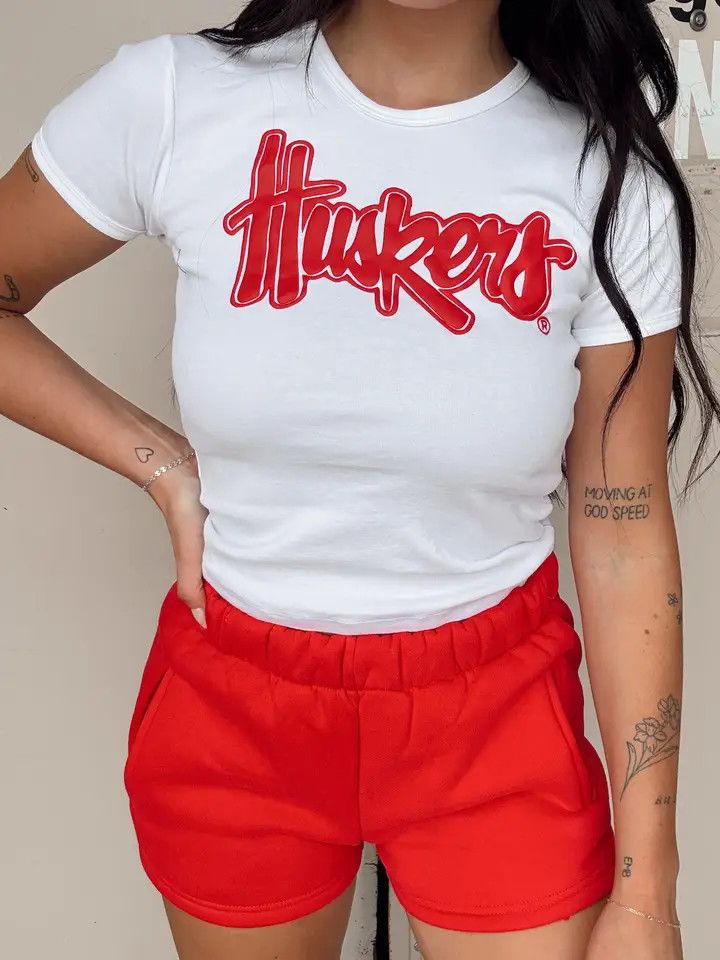 Huskers Puff Baby Tee