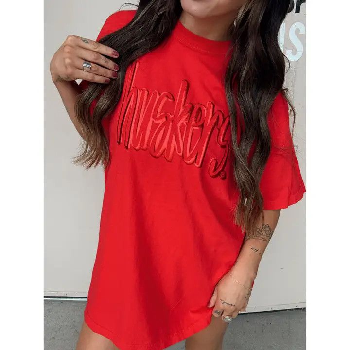 Huskers Metallic Tee