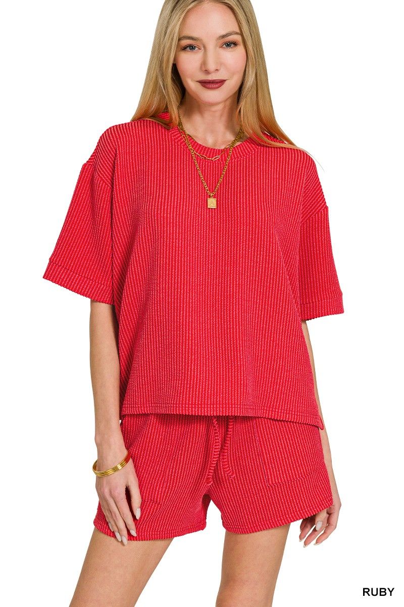Classic Ribbed Short Set