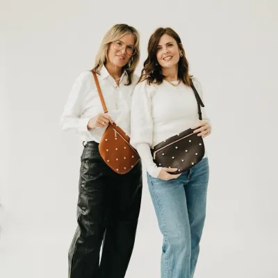 Chic Gold Studed Bum Bag