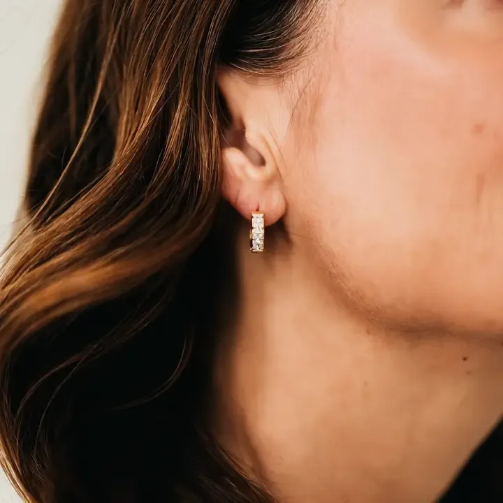 Demi Diamond Huggie Earring
