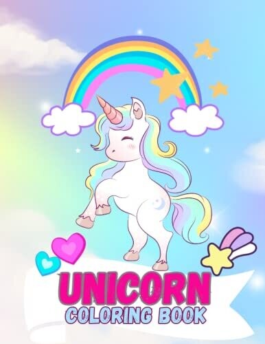 Unicorn Coloring Book - Ages 4-8