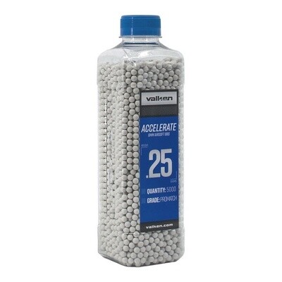 Valken Accelerate ProMatch .25g BBs - 5,000ct. Bottle