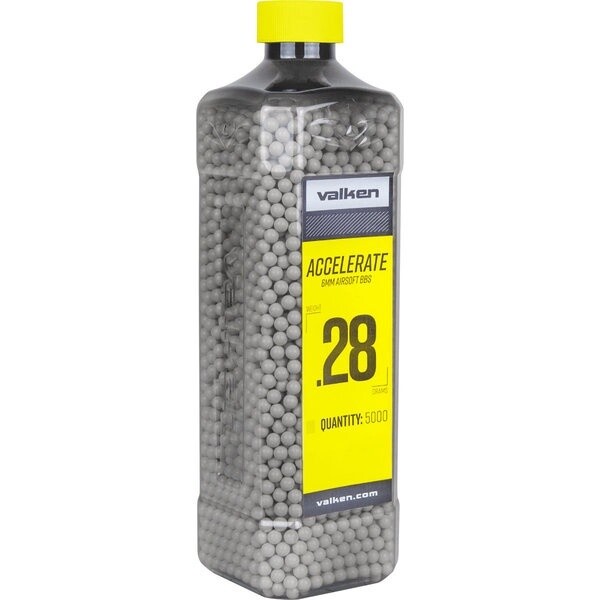 Valken Accelerate ProMatch .28g BBs - 5,000ct. Bottle