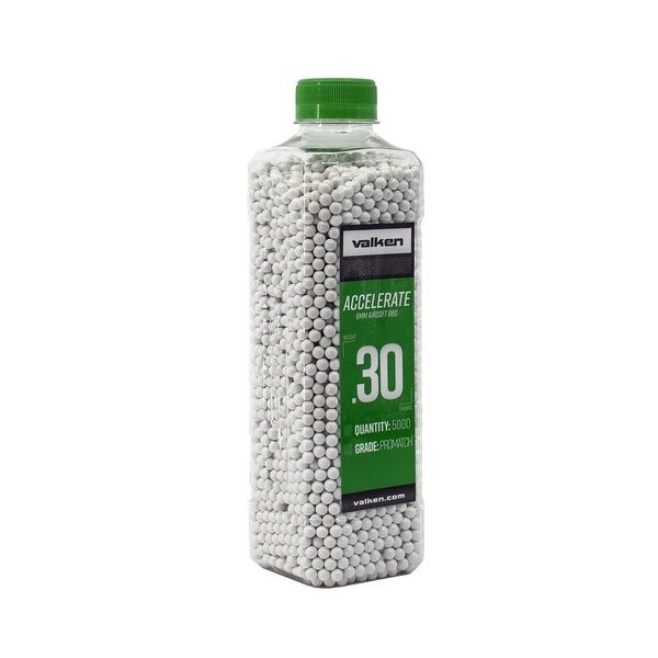 Valken Accelerate ProMatch .30g BBs - 5,000ct. Bottle