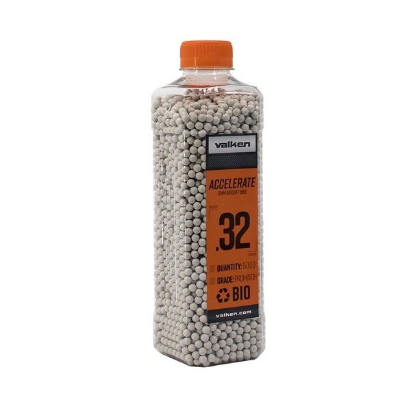 Valken Accelerate ProMatch .32g BIO BBs - 5,000ct. Bottle