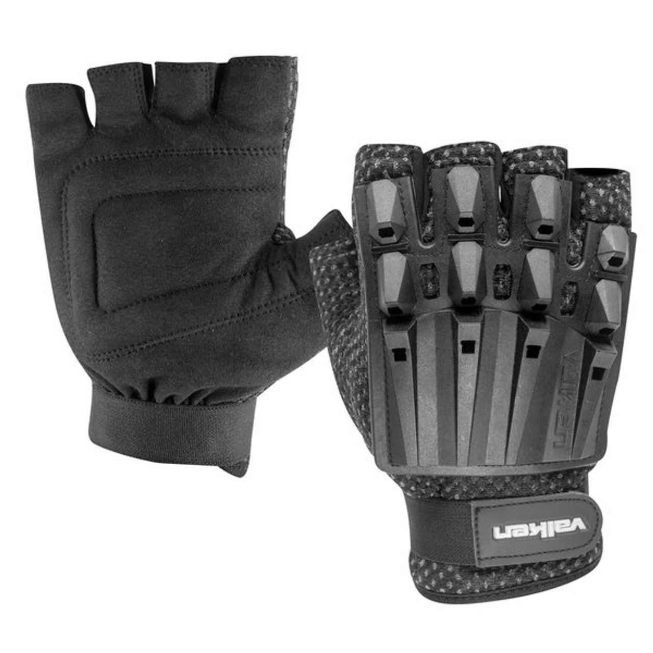 Valken Alpha Half Finger Gloves, Color: Black, Size: XL/2XL