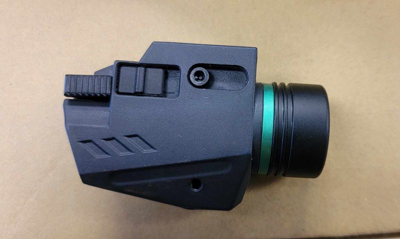 Tactical Green Laser and LED Flashlight Combo in Black