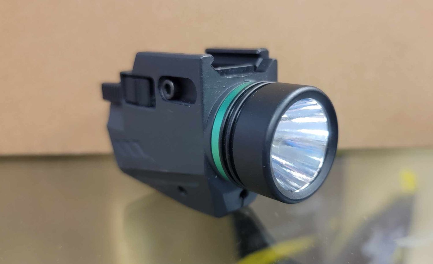 Tactical Green Laser and LED Flashlight Combo in Black