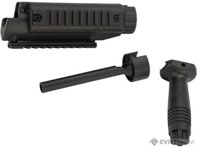 H&amp;K Railed Handguard Kit w/ Metal Outer Barrel &amp; Vertical Grip for MP5 Series Airsoft AEG Sub Machine Guns