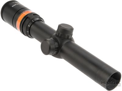 Matrix 1.5-6x24 Fiber Optic Rifle Scope (Color: Red)