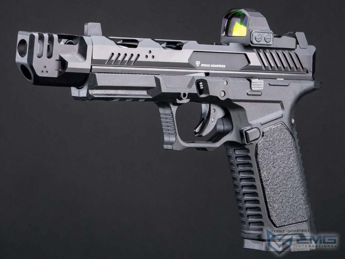 EMG Strike Industries Licensed ARK-17 Airsoft Gas Blowback Pistol w/ Compensator (Color: Black)
