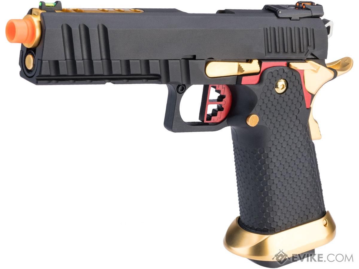 AW Custom Full Auto &quot;Ace Competitor&quot; Hi-CAPA Gas Blowback Airsoft Pistol, Color: Red