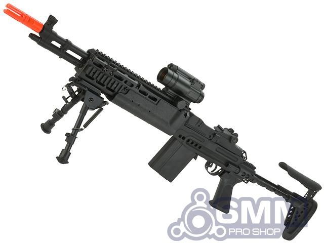 6mmProShop Full Metal &quot;Evil Black Rifle&quot; M14 EBR Enhanced Airsoft AEG Rifle