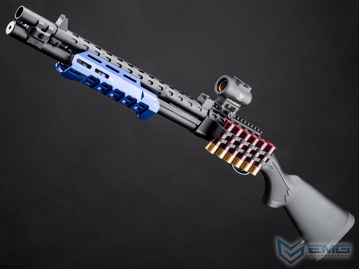 EMG Strike Industries Licensed M870 Gas Powered Pump Action Shotgun w/ M-LOK Handguard by Golden Eagle, Color: Blue