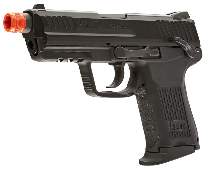 Umarex Heckler &amp; Koch Licensed HK45 Compact Tactical Airsoft GBB Pistol (Color: Black)