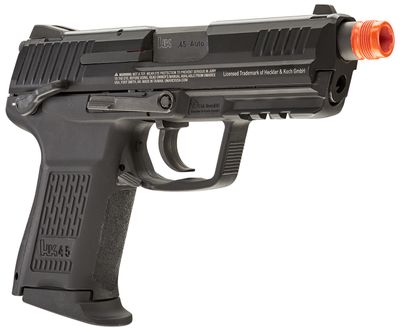 Umarex Heckler &amp; Koch Licensed HK45 Compact Tactical Airsoft GBB Pistol (Color: Black)