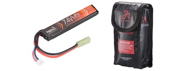 Lancer Tactical 7.4V 1100mAh 15C Stick Lipo Battery (Tamiya Connector)
