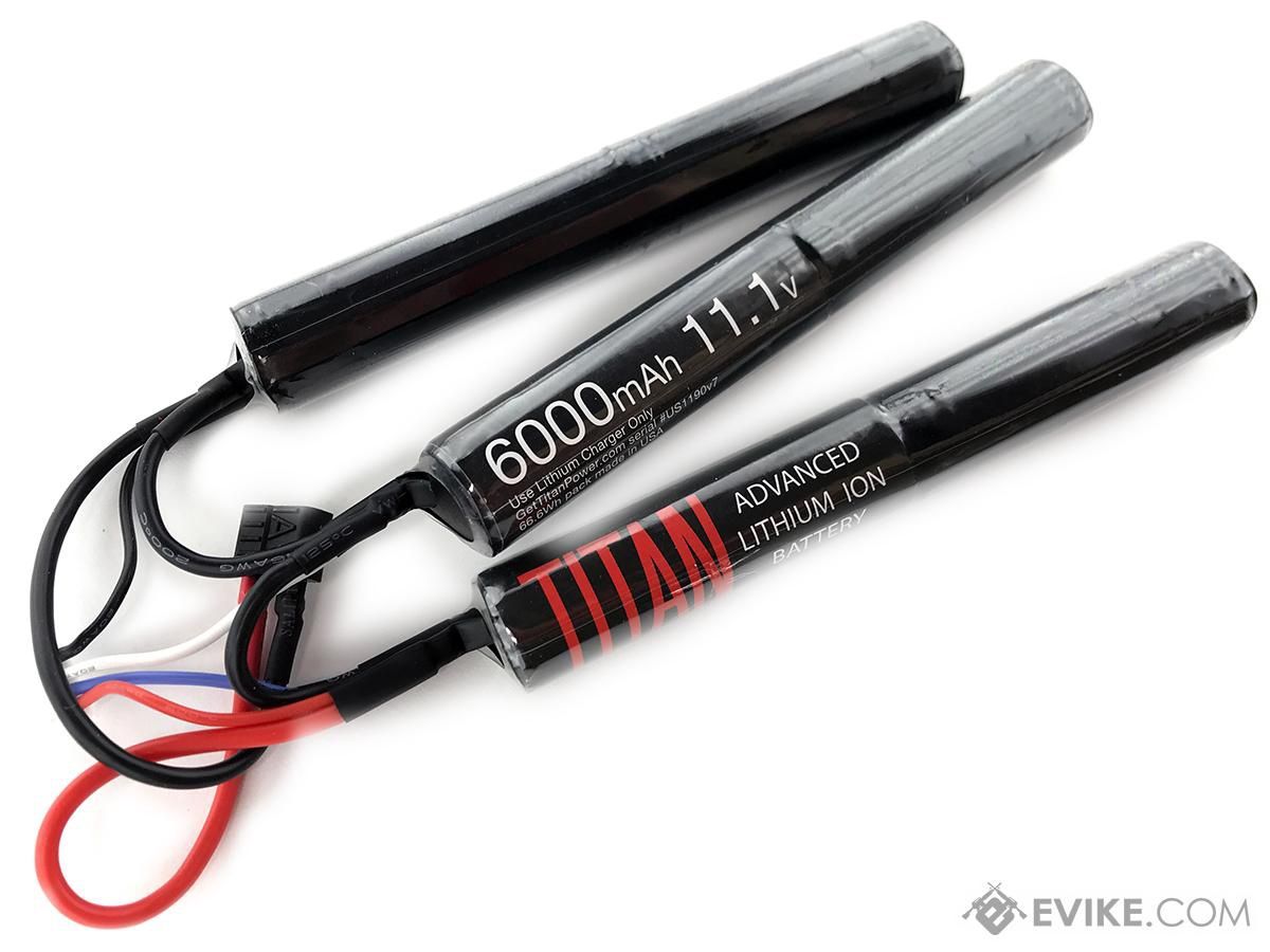 Titan Power 11.1v 6000mAh 16C Nunchuck Type Li-Ion Battery (T-Plug/Deans)