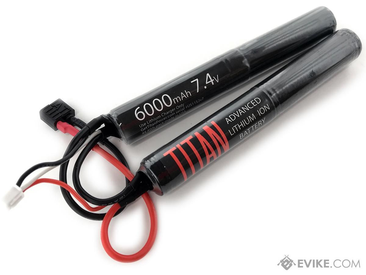 Titan Power 7.4v 6000mAh 16C Nunchuck Type Li-Ion Battery, Model: Deans / T-Plug
