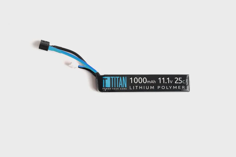 Titan Li-Po 1000mAh 11.1v 25C Stick Battery, Style: T-Plug (Deans)