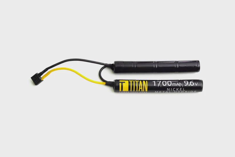 Titan Ni-Mh 1700mAh 9.6v Nun-Chuck Battery, Style: T-Plug (Deans)
