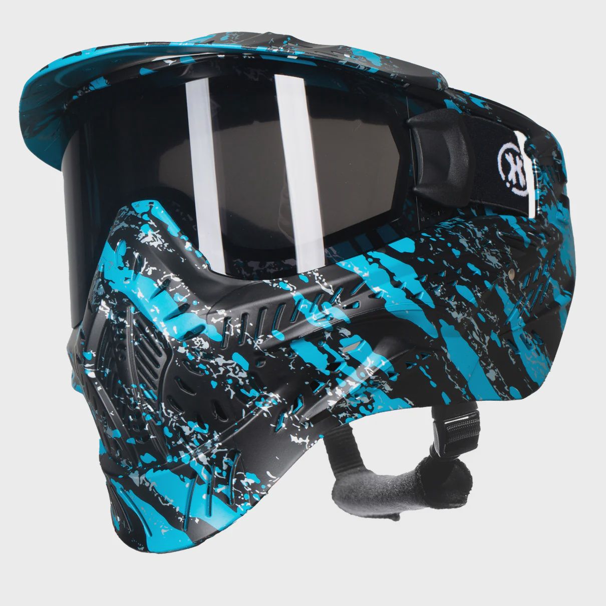 HK Army HSTL Graphic Goggles - Thermal Lens, Model: Fractured Blue w/ Smoke Lens