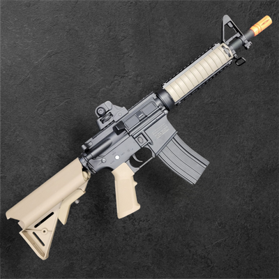 Used Colt Licensed M4 CQB-R SOPMOD Airsoft AEG w/ LiPo Ready Metal Gearbox (Color: Tan / Gun Only)