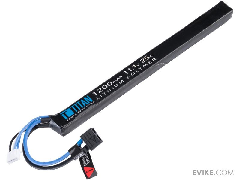 Titan LiPo 1200mAh 11.1v 25C AK Style Stick